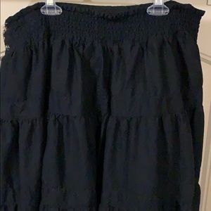 Black Cotton Skirt with Bling waistband 18-20W